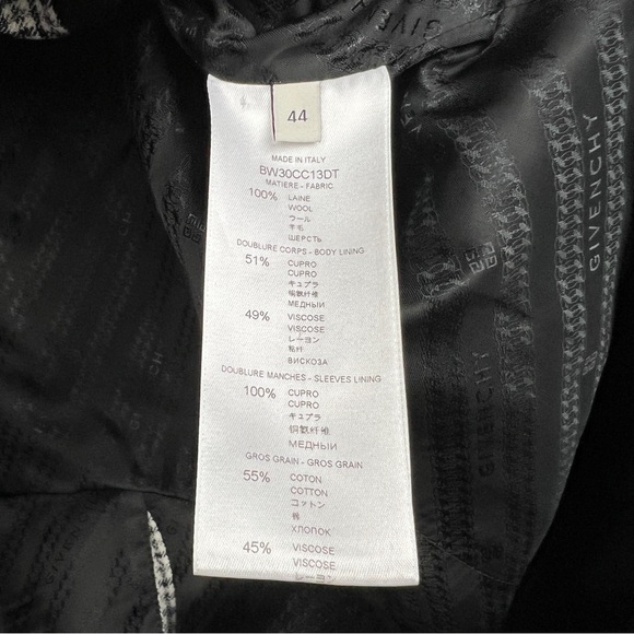 Givenchy Runway 2021 Houndstooth Open Oversized Blazer - Picture 7 of 9